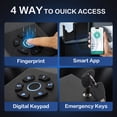 thumbnail image 4 of Locksworth Smart Gun Safe with LED Light, Biometric Fingerprint & App Control, Quick-Access Slide-Out Handgun Safe with Keypad & Hidden Key, Wall Mounted Pistol Safe, 4 of 6