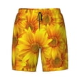 thumbnail image 4 of Lsque Mens Swim Trunks 3D Sunflowers Pattern - Bathing Suit Compression Liner - Beach Swim Shorts Swimwear - (S-3XL) - Stretch Quick Dry -Medium, 4 of 9