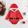 thumbnail image 6 of SYNPOS 0-24M Toddler Baby Boy Girl Christmas Outfits Velvet Fall Santa Claus Cosplay Romper Bodysuit, 6 of 12