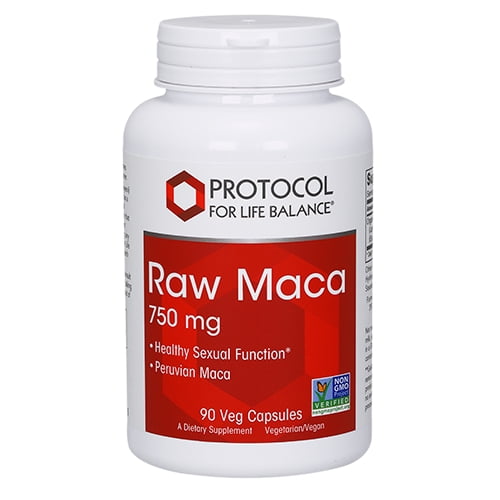 Protocol Maca 750 mg Peruvian Root Powder 90 Vegetarian Capsules, 90 servings