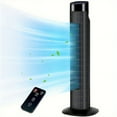 thumbnail image 5 of Quiet Tower Fan, Fans That Blow Cold Air, 80° Oscillating Fan with Remote, 7.5H Timer, 3 Speeds, Standing Fan Bladeless Fan Cooling Fan for Room Bedroom Office, 31 Inch, 5 of 10