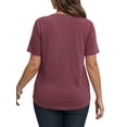 thumbnail image 4 of WellSize Women Plus Size Blouses Dressy Lace Crew Neck Tops Casual Short Sleeve Summer Shirts, 4 of 7