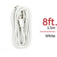Power Gear 8 Ft Lamp Cord, Polarized Molded Plug, 2Prong, DIY Repair