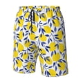 thumbnail image 5 of Naloa Tropical Lemon Men's Beach Shorts, Surfing shorts, Swim trunks, Quick Dry Swim Trunks for Surfing Beach Fun - Small, 5 of 9