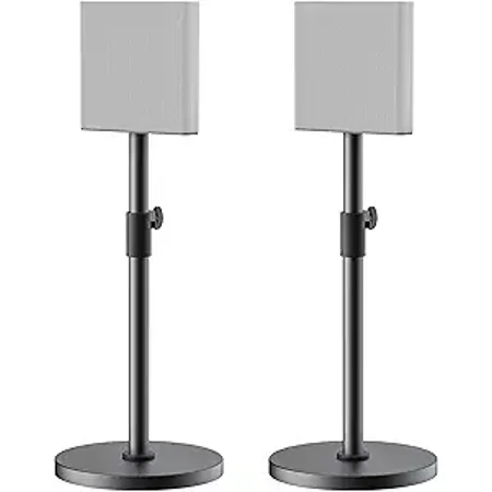 Pair Heavy-Duty Floor Speaker Stands for Sony Bravia Theatre Quad HT-A9M2 Speaker Stands - Height Adjustable Surround Sound Speaker Stand for Sony HT-A9M2 Stands with Cable Management (Stand Only)