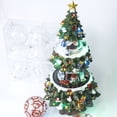 thumbnail image 4 of Decoración de árbol de pueblo de Navidad CM-TOP Grande con pista de patinaje Tren giratorio 3 patinadores en movimiento Luz LED colorida, 4 of 6
