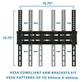 MountIt! Low Profile TV Wall Mount Tilt Bracket for Flat Screens, Fits 32"55" TVs, 77 lbs