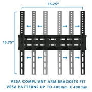 Mount-It! Low Profile TV Wall Mount Tilt Bracket for Flat Screens, Fits 32-55 TVs, 77 lbs. Capacity