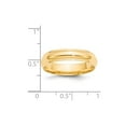 thumbnail image 3 of Solid 14k Yellow Gold 5mm Plain Classic Dome with Flat Edge Wedding Band Ring Size 5.5, 3 of 4