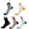 thumbnail image 1 of Men Crew Socks Breathable 5 Pairs Moisture Wicking Sport Socks Athletic Socks, 1 of 10