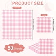 thumbnail image 3 of Uxcell 50Pack Gingham Checkered Scalloped Paper Napkins for Parties and Events[Pink], 3 of 6