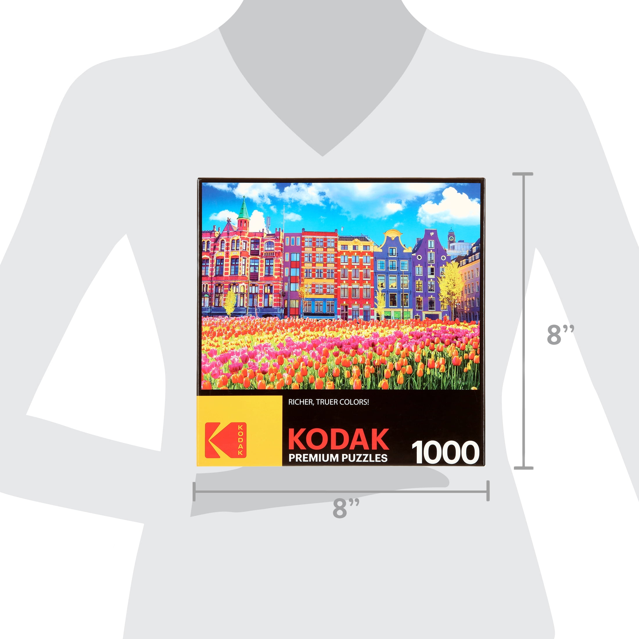 Cra-Z-Art Kodak 1000-Piece Traditional Old Building and Tulips in