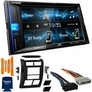 JVC Bundle - Dash Kit, Wiring Harness and Antenna Adaptor with JVC KW-V250BT 6.2" Multimedia Receiver, Compatible with Jeep Wrangler, 97-02