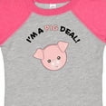 thumbnail image 4 of Inktastic I'm a Pig Deal Cute Pig Pun Boys or Girls Baby Bodysuit, 4 of 5