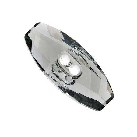 Swarovski Crystal, #3024 Dufflecoat Sew-On Stone Buttons 23mm, 1 Piece, Black Diamond