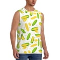 thumbnail image 2 of Fotbe Cartoon Corn Men's Camiseta sin Mangas Estampada para Hombres, Playera Casual para Gimnasio, Entrenamiento, Playa-XX-Large, 2 of 7
