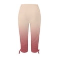 thumbnail image 5 of Snoarin Pomme Cordon Imprimé Pantalon Raccourci Pantalon for Women On Clearance, 5 of 5