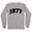 Grey, variant on 1977 College Style Long Sleeve Shirt Unisex Large White