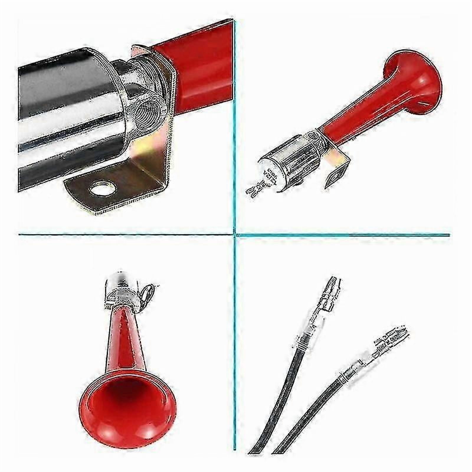 12/24v 600db Super Train Horn For Trucks Suv Car Boat Motorcycles Electric Red Air Horn JR2025032600311