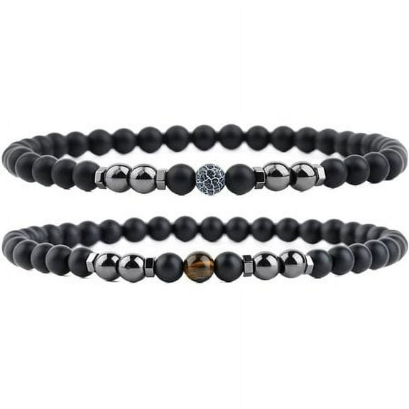Lymphatic Drainage Black Anklet Anti-Swelling Black Obsidian Anklet - Anti-Anxiety Magnetic Obsidian Bracelet for Women Men