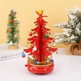 thumbnail image 2 of Faty-T Red Wooden Tabletop Christmas Tree, Christmas Tree Music Boxes Desktop Decoration for Christmas Birthday Gift, 2 of 4