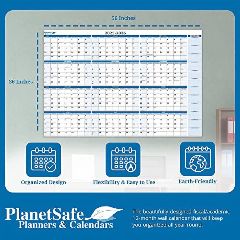 planetsafe-calendars-horizontal-sky-blue-july-2025-to-june-2026-fiscal-academic-year-12-month-wall-calendar-36-x-56-large-dry-wet-erasable-with-next-year-planner-great-for-office-projects-walmart-com