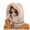 Beige, variant on Women Winter Outdoor Riding Headgear Cold-Proof Ski Cap Warm Bib Face Mask Integrated Cold-Proof Hood Hat Bomber Hats Navy
