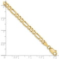 thumbnail image 2 of 10k Yellow Gold Bracelet Chain Styles Figaro 4 mm 8 in Concave, 2 of 2