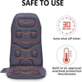 thumbnail image 5 of Back Massager with Heat, 10 Motors Vibration Seat Massager, Chair Massage Pad, Heated Chair Pad, Chair Warmer,Gifts for Elderly, Mom, Dad (Gray), 5 of 14