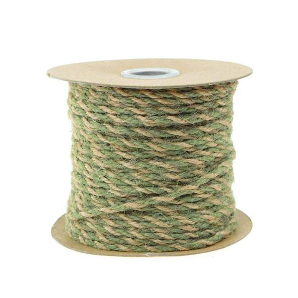 Bicolored Jute Twine Cord Rope Ribbon, 5/64inch, 50yard Walmart