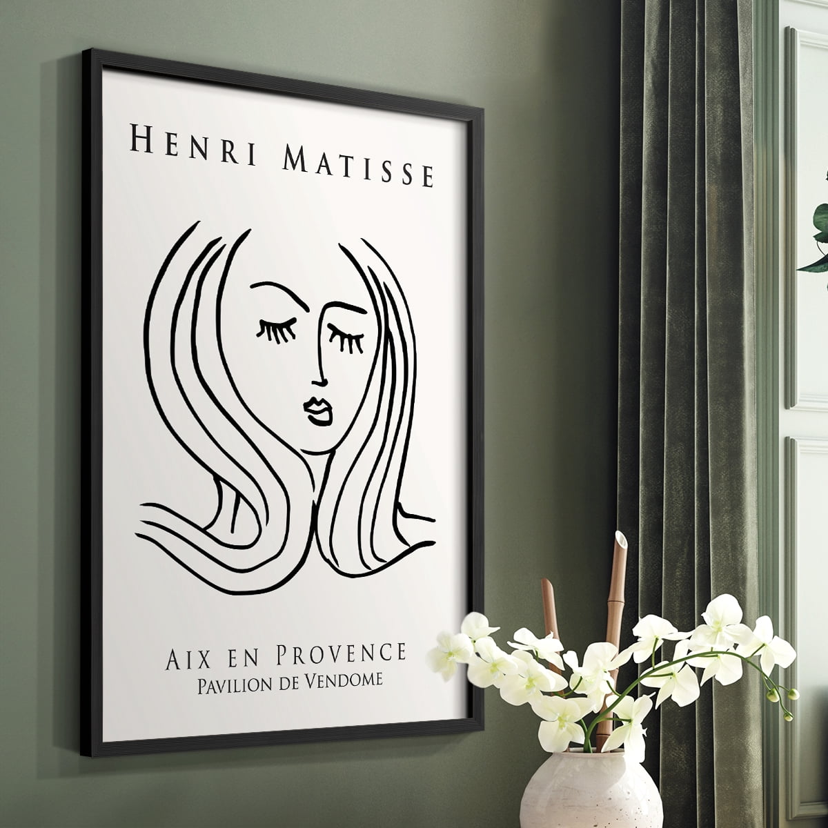 Matisse CXLVII Framed Print in Black Solid Wood 11 x 14 Framed Print