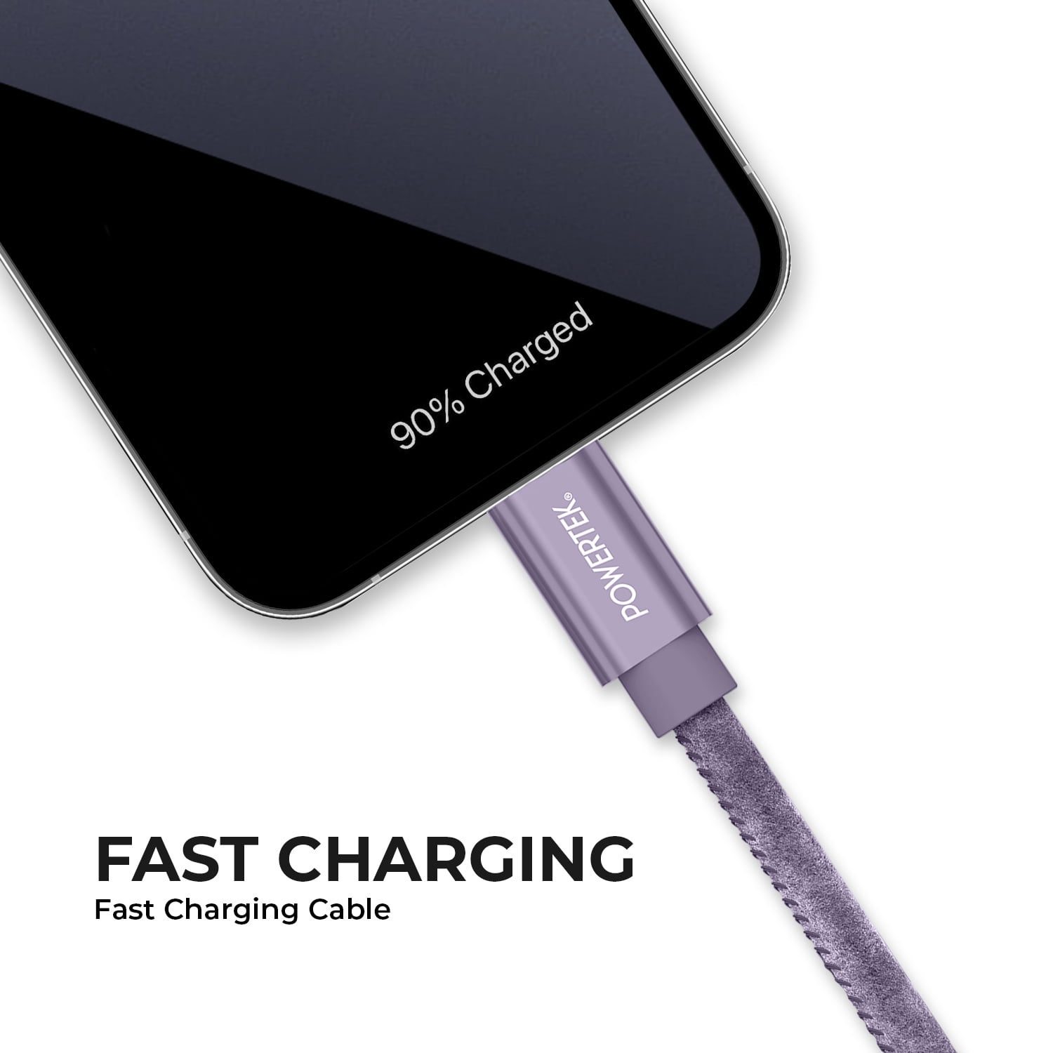 Liquipel Powertek Silk USB-A to Lightning - Purple