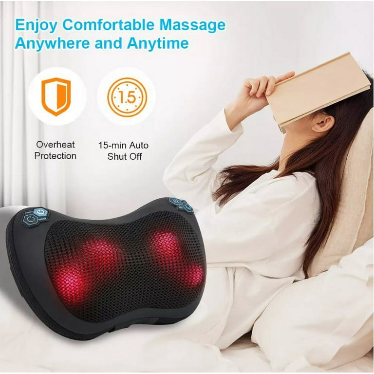 Necano Shiatsu Neck Massager with Heat Deep Tissue Kneading