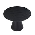thumbnail image 2 of Kevinplus 47.24'' Round Dining Table, Modern Kitchen Table Circular MDF Finish Tabletop for Leisure Coffee Table ,Black, 2 of 9