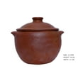 thumbnail image 2 of Clay Handi Earthen Pot For Cooking With Lid - Brown, 3 Liters, Handmade, 2 of 4