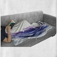 thumbnail image 6 of Abstract Soft Flannel Fleece Throw Blanket, Cool Wave Like Ombre Design Vibrant Color Dots Artwork, Cozy Plush for Indoor and Outdoor Use, 50" x 70", Purple Blue and White, by Ambesonne, 6 of 6