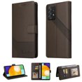 thumbnail image 1 of Wallet Case for Galaxy A52 Credit Card Holder, [Shockproof Interior Case] Premium PU Leather With Strap Kickstand Magnetic Closure Flip Folding Cover Compatible with Samsung Galaxy A52 5G/4G,
Brown, 1 of 14