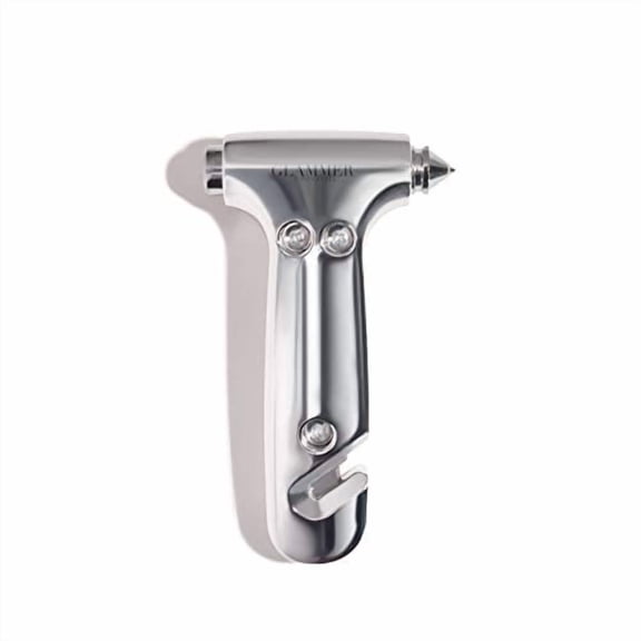 BlingSting Glammer Safety Hammer - Emergency Automotive Escape Hammer Tool, Seat Belt Cutter & Car Window Break Tool - Silver, 1 Count