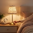 thumbnail image 7 of Lypsnake Fabric Floral Table Lamp, Pleated Cream Floral Lampshade Desk Lamp with Battery& USB Rechargeable, Rechargeable Decorative Bedside Lamp Night Light for Bedroom Living Room Side Table Decor, 7 of 7