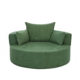 thumbnail image 4 of 360° Swivel Rocker Recliner Chair, Rocking Sofa Chair, Upholstery Single Sofa Seat Leisure Club Chaise Armchair for Small Spaces, Living Room, Nursery, 4 of 8