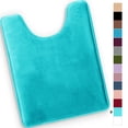 thumbnail image 1 of Alfombras de baño ComfiTime de espuma viscoelástica Antideslizantes con superficie de terciopelo suave y absorbente Verde azulado, 1 of 1
