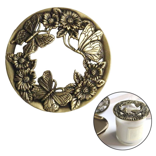 Topper Shade Jar Tapa Shade Sleeves para s La Se Derrita Uniformemente Y , 2.9-3.2 en Diámetro ( Flor de mariposa Colco Velas Cortinas Mangas