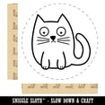 thumbnail image 2 of Wary Kitty Cat Self-Inking Rubber Stamp Ink Stamper - Black Ink - Large 1-1/2 Inch, 2 of 7
