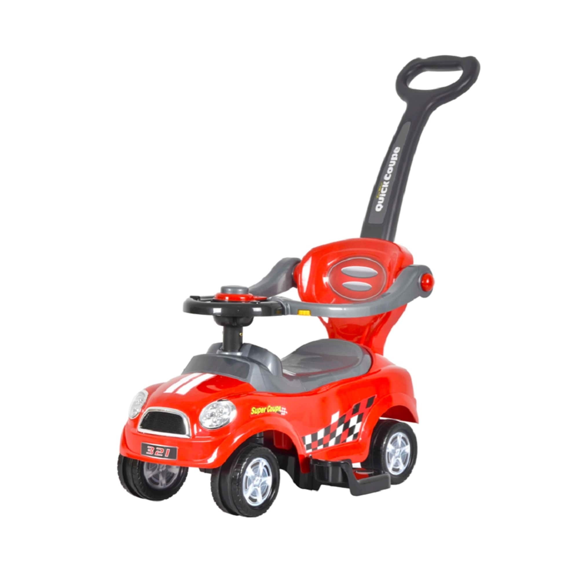 red push car with handle