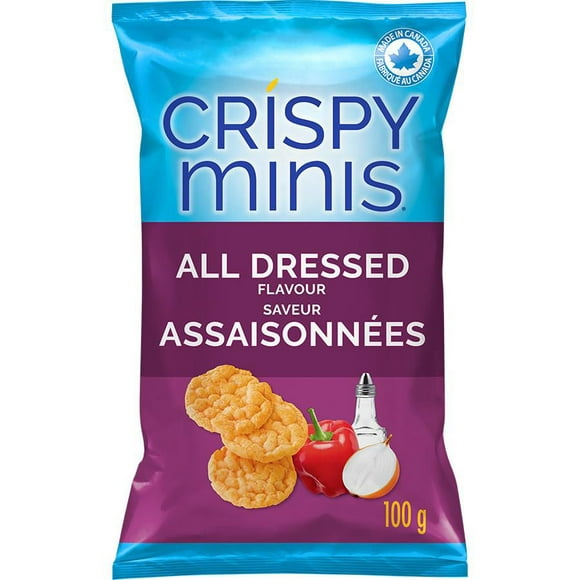 Quaker Crispy Minis All Dressed Rice Chips, 100G