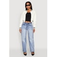 thumbnail image 3 of Womens Daisy Faux Leather Cropped Bomber Jacket, 3 of 5