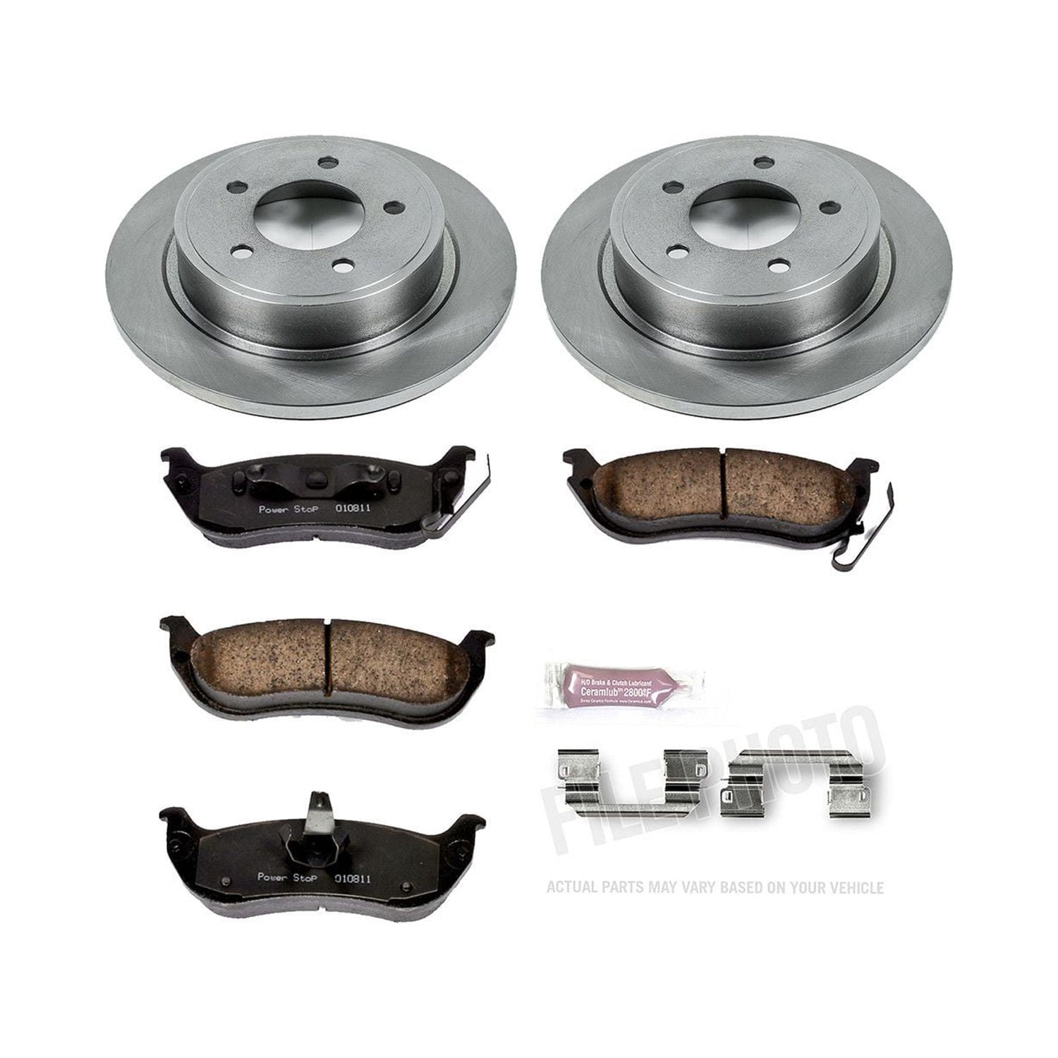 Power Stop Rear Stock Replacement Brake Pad and Rotor Kit KOE3020