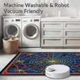 thumbnail image 5 of ODIKA 4'x6' Machine Washable Non-Slip Area Rug, Web Marvelous Circular High Traffic Rug, Blue, 88626, 5 of 7
