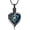 Blue-Black, variant on Rose Flower Urn Necklace for Ashes Heart Cremation Urn Pendant Keepsake Jewelry for Women Human / Pet Memorial Locket Ashes Holder