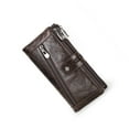 thumbnail image 1 of Qarigey Cartera de cuero para mujer, carpeta de fotos Rectangular de repuesto, compartimento para efectivo, monedero elegante, Notecase, regalo Carteras Café, 1 of 6